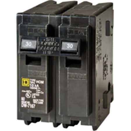 Maxpower Miniature Circuit Breaker, HOM Series, 30A, 2 Pole, 120/240V AC, 10kA MA837888